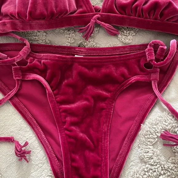 La Vie En Rose Aqua | Velour Velvet Bikini - Picture 4 of 8